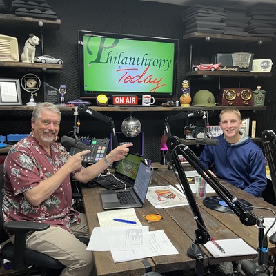 Eli Conley (22-23 President) participating in a Philanthropy Today podcast to talk about the YIC program
