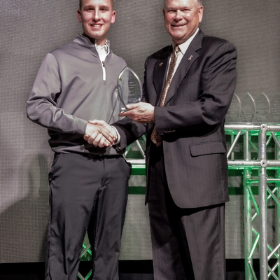 Eli Conley (22-23 President) receiving the 2023 Community Foundation Youth Volunteer of the Year Award